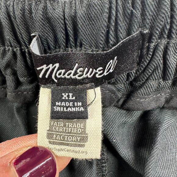 Madewell Pants Womens XL Black Pull On Straight Drapey Twill Relaxed Lyocell - Picture 5 of 12